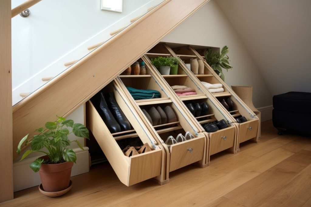 bibliotheques sous escalier